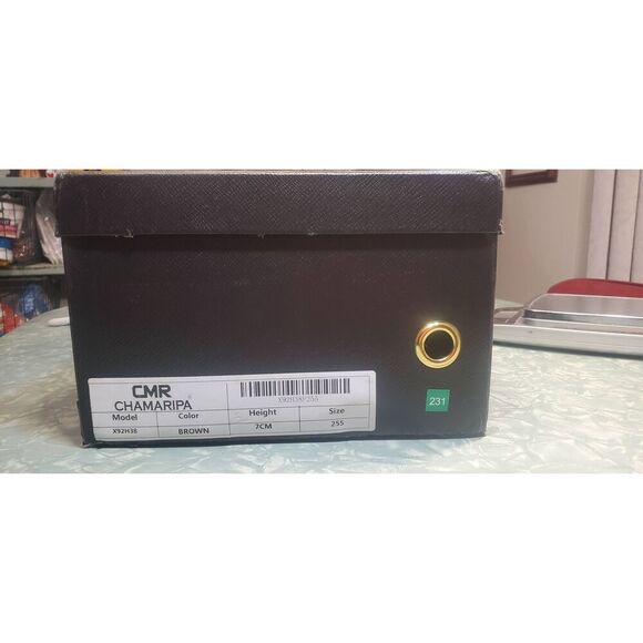 CMR CHAMARIPA Brown Leather Elevator Dress Shoes To Add Height Classic Shoes For - Picture 10 of 11